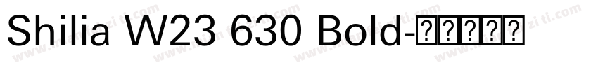 Shilia W23 630 Bold字体转换